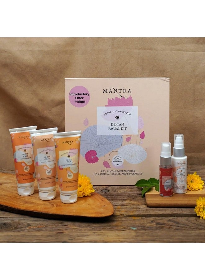 Mantra Herbal De-Tan Facial Kit (230ml, De-Tan) For Tan Removal | Hydrates, Helps Removes Dark Spots, Pigmentation, Pores, Blackheads & Whiteheads - Image 4