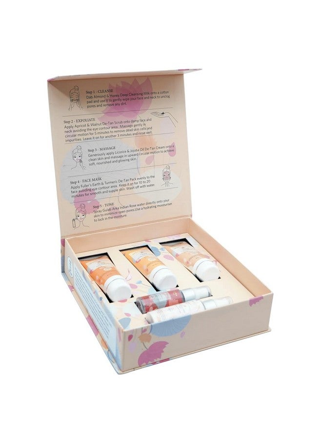 Mantra Herbal De-Tan Facial Kit (230ml, De-Tan) For Tan Removal | Hydrates, Helps Removes Dark Spots, Pigmentation, Pores, Blackheads & Whiteheads - Image 2