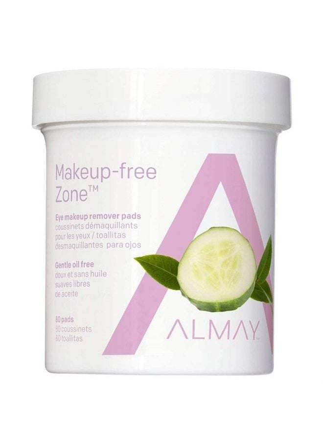 Almay Oil Free Eye Makeup Remover Pads, 80 Counts  - Image 1
