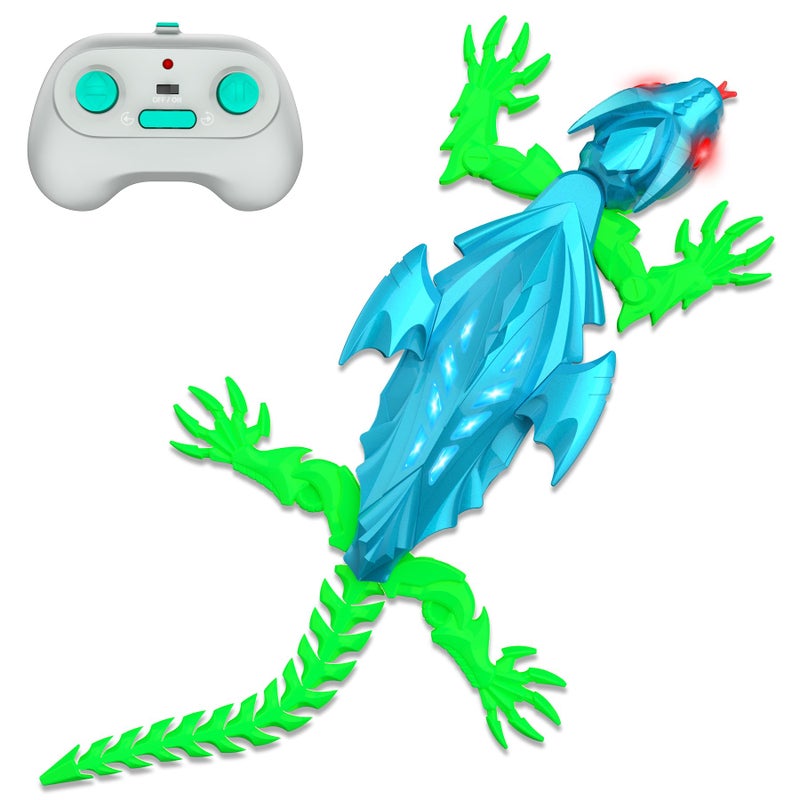 TWFRIC Wall Climbing Gecko Lizard The Rechargeable Remote Control Car Toy Exciting RC Crawlers for Kids Ages 6 Up Unlock Endless Fun Perfect for Halloween Christmas Birthday Gifts Blue - Image 3