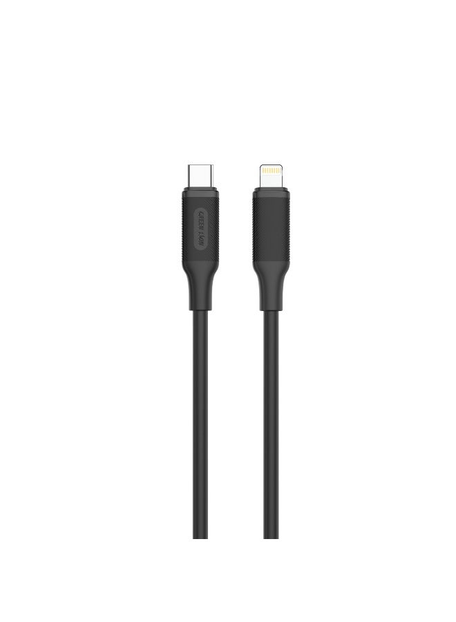 GREEN LION NEXIO Single Port Wall Charger UK Plug 20W with Cable C To L / Charging Protection / USB-C To Lightning -Black - Image 2