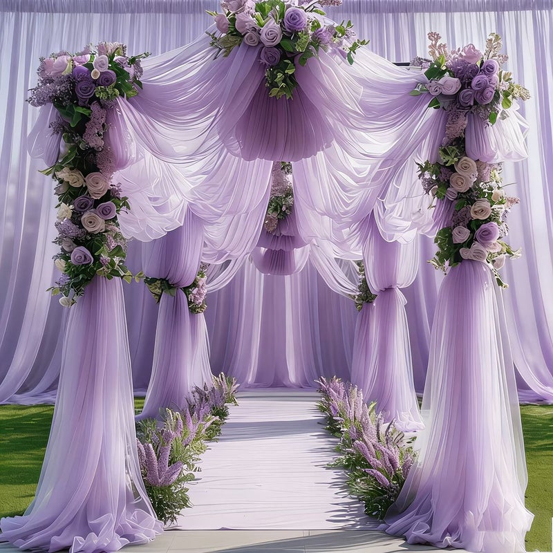 Champagne Golden Decorative Fabric Roll 790.55 Inch For Wedding Arch Curtain Table Decor - Image 2
