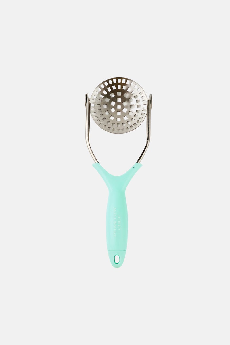 Phantom Chef Foldable Potato Masher, Turquoise - Image 1