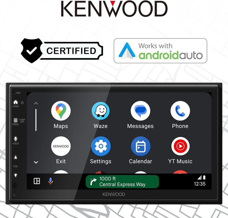 KENWOOD كينوود DMX5710S 6.8" جهاز استقبال وسائط متعددة رقمي بشاشة تعمل باللمس | بالإضافة إلى كاميرا كينوود CMOS-230LP الاحتياطية العالمية - Image 3