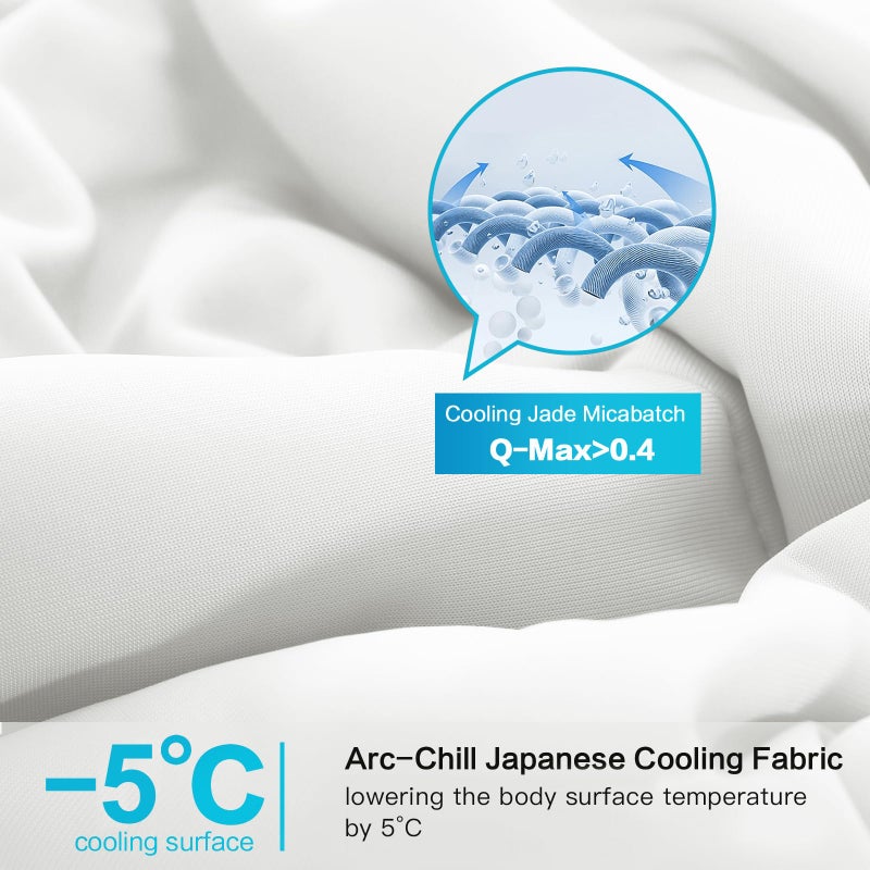 EASELAND Cooling Comforter Queen, Cold Touch Fabric Absorbs Body Heat, Double-Sided Cool Design Soft Fluffy Cooling Blanket for Night Sweats Hot Sleeper(White, Queen(90"x90")) - Image 3
