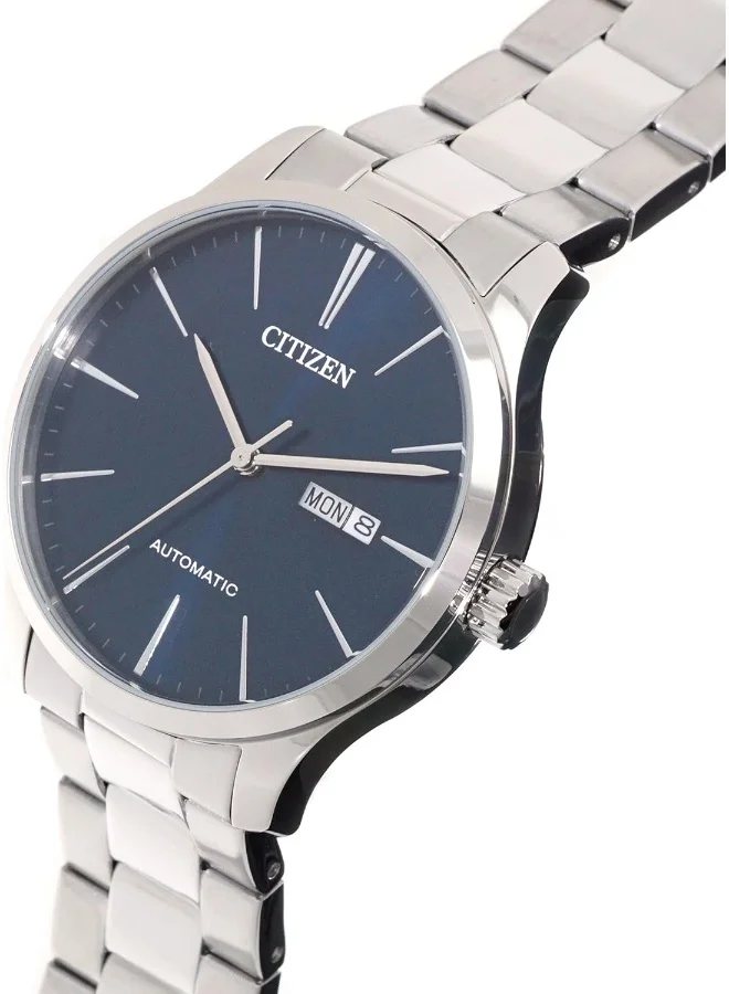 سيتيزن Men's Blue Dial Stainless Steel Band Watch - NH8350-83L