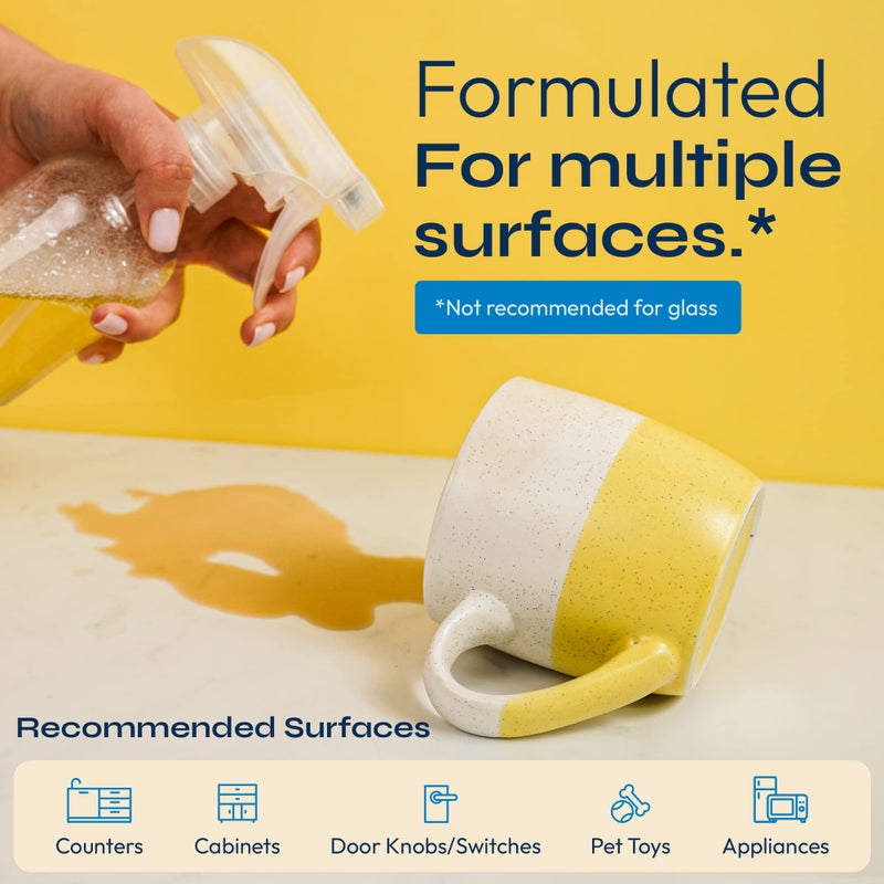 FOMIN Multi Surface Cleaner Refill Tablets (6 Pack) - Lemon Zest - All Purpose Cleaner Refill Tablets, All-In-One Tablet Cleaner For Household & Kitchen Cleaning - Makes 102 fl oz (6 x 17 Fl oz) - Image 3