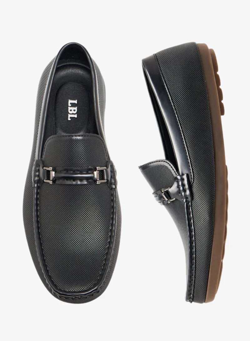 LBL by Shoexpress BLACK Men Textured Loafers for Men | Best Price UAE