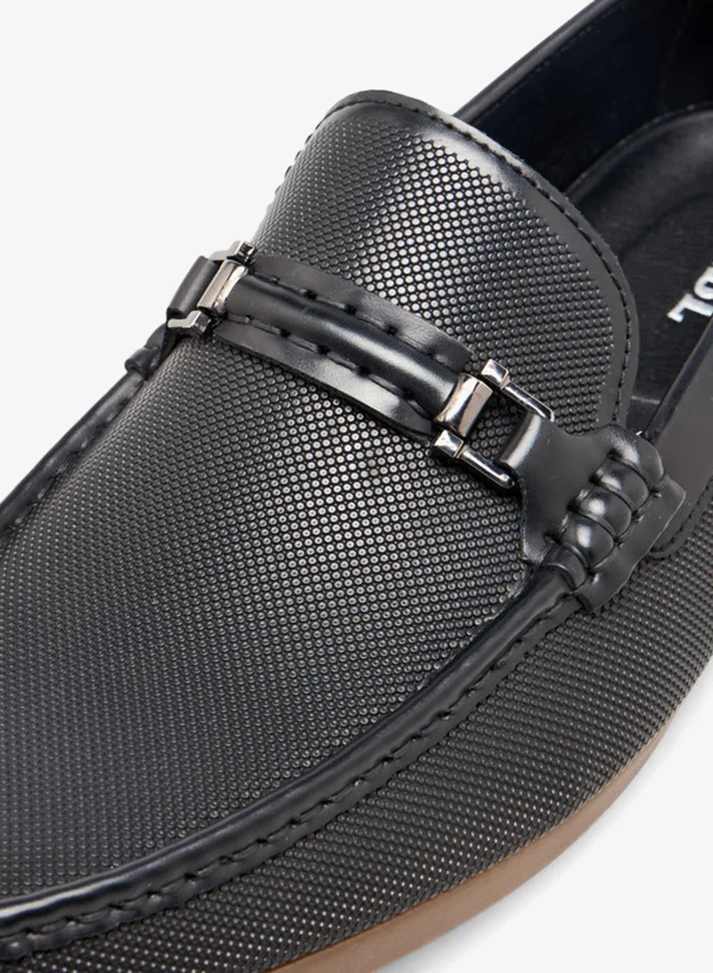 LBL by Shoexpress BLACK Men Textured Loafers for Men | Best Price UAE