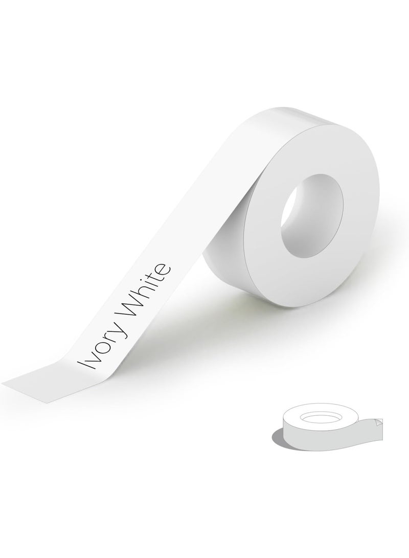 PeriPage Thermal Label Tape 0.55 inches x 13.7 ft, Self-Adhesive Continuous Thermal Sticker, Compatible with P10/D11/D110 Mini Label Printer for Home School Office, 1 Roll, White - Image 1