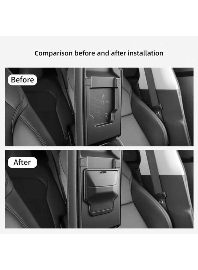 Black Center Console Hidden Storage Box Armrest Organizer For Model Y And Model 3 - Image 3