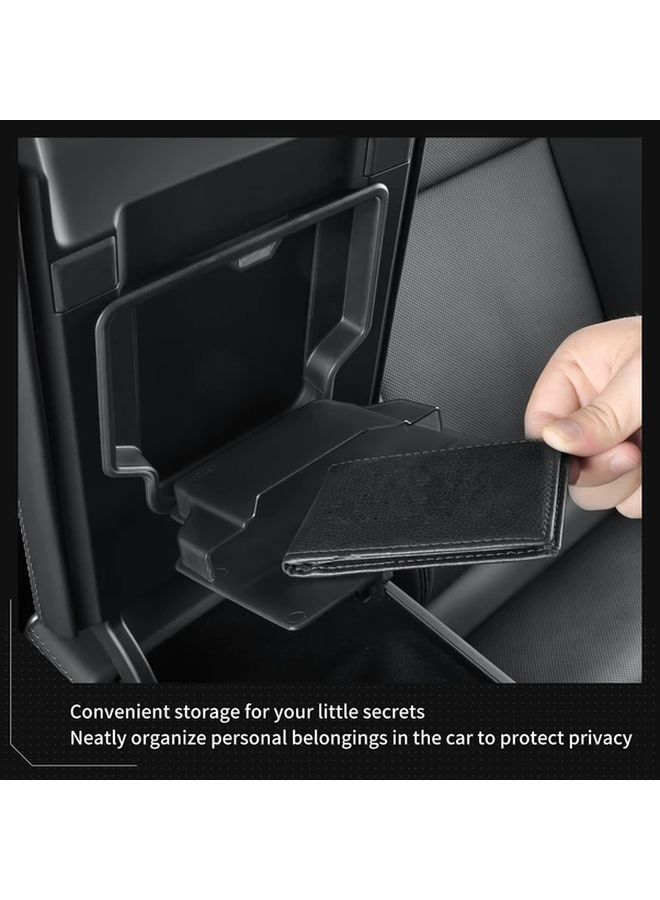 Black Center Console Hidden Storage Box Armrest Organizer For Model Y And Model 3 - Image 4