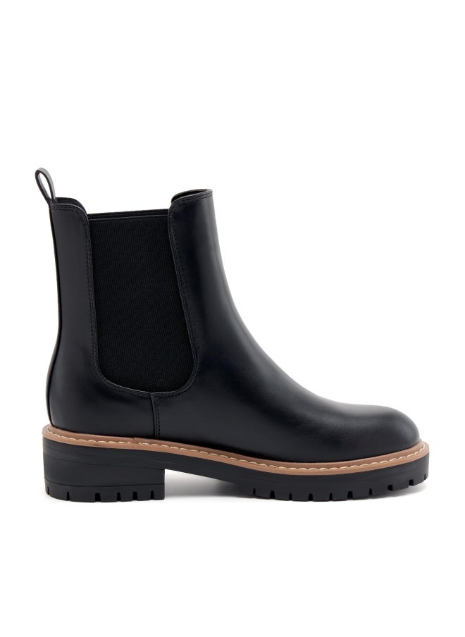 vodvob Women's Chelsea Boots Fashion Slip On Ankle Booties Casual Elastic Chunky Block Booties - Image 1