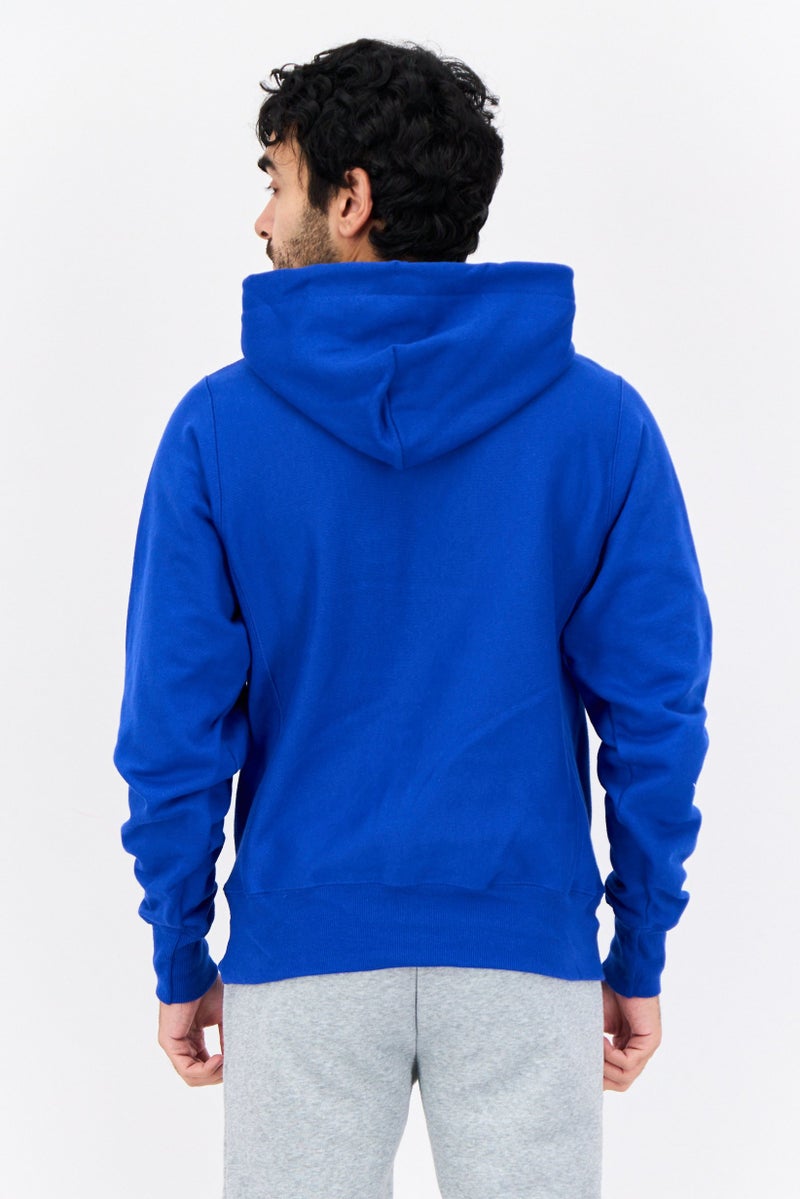 Champion ملابس رياضية للرجال بأكمام طويلة مناسبة، خارجية، هوديز، زرقاء - Image 2
