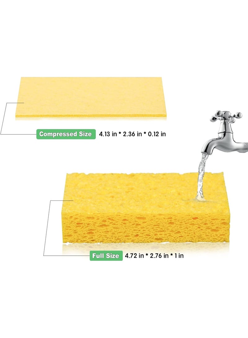 6 قطع إسفنج السليلوز، إسفنج فرك قوي التحمل، إسفنج مطبخ غير خشن للأطباق، إسفنجة فرك ملونة مضغوطة للاستخدام المنزلي، أواني الطبخ، الحمام - Image 2