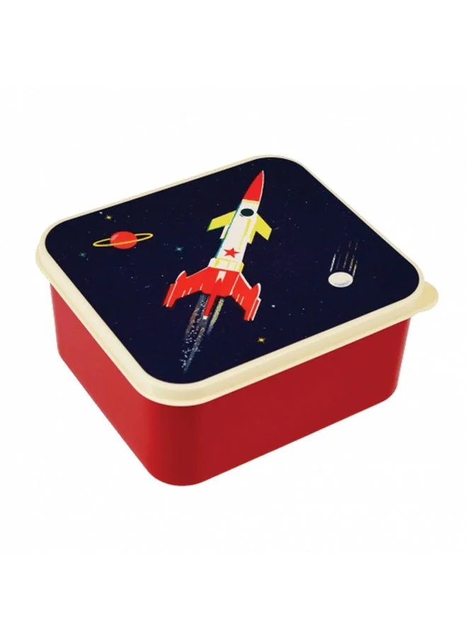 Rex London Space Age Lunch Box – Rocket-Themed Kids School Lunch Box – Lightweight, Durable, and Easy to Pack with Bold Space Design