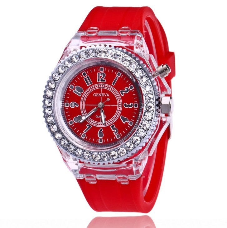 Unisex Fashion Quartz Sports Watch Waterproof Red 
