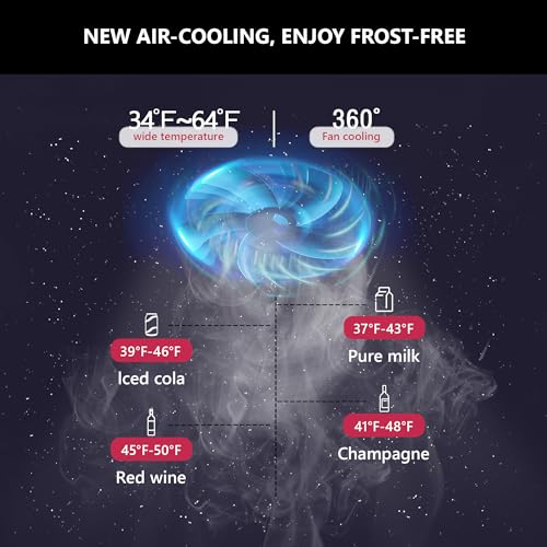 Icyglee Beverage Refrigerator Cooler - 126 Can Mini Fridge with Glass Door for Soda Beer or Wine, Beverage Cooler for Home, Office, Bar with Adjustable Removable Shelves, Silver - Image 3