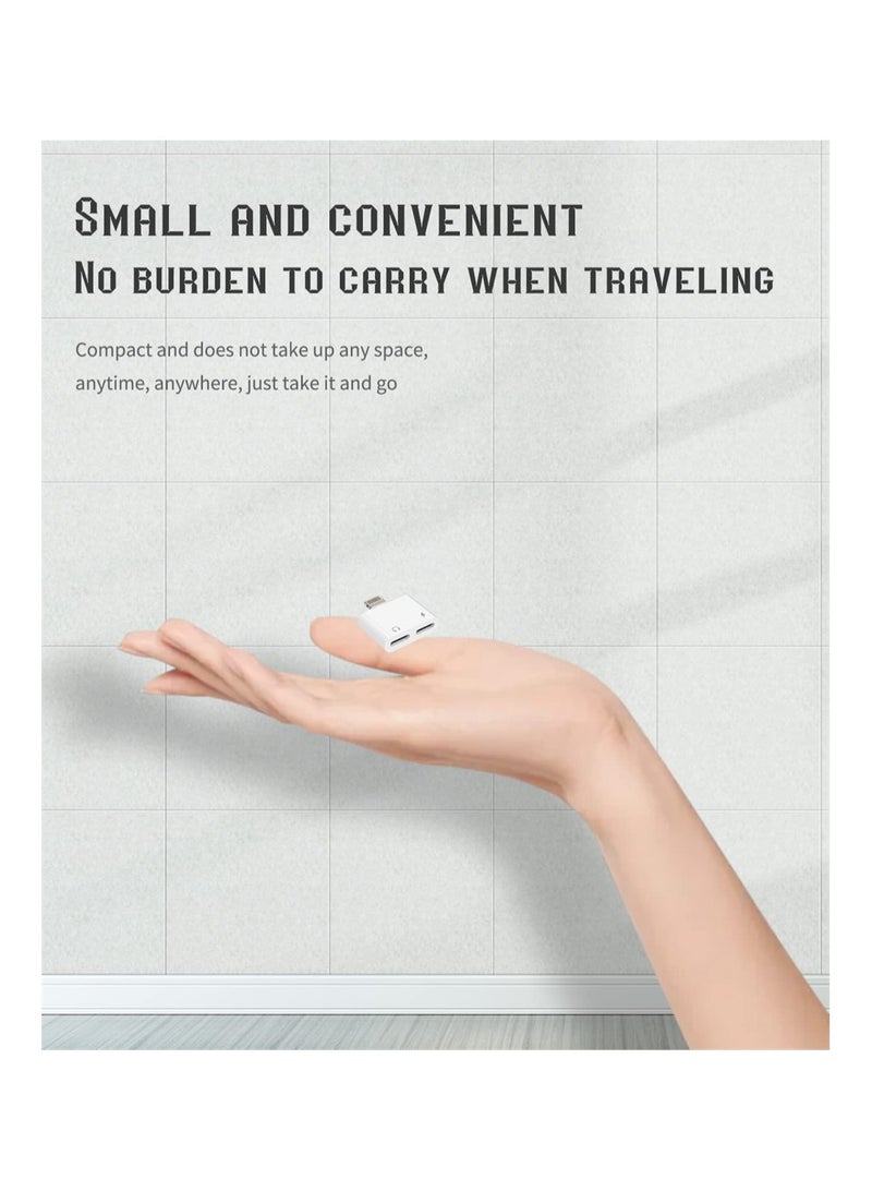 Excefore 2 in 1 Audio Charge Adapter Jack for Iphone 2 pack Dual Lightning AUX Cable Connector Charger Music Converter Cord for Most of iPhone Models - Image 3