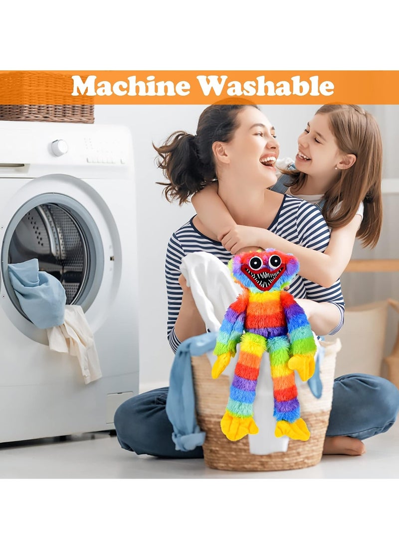 MAGIC VAULT - Huggy Wuggy Plush Huggy Wuggy Toy 40cm Rainbow Plushie Toy Smile Stuffed Dolls Gifts Birthday Present for Boys Girls Kids Adult Fans - Image 1