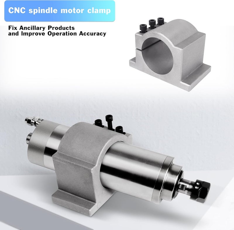 RATTMMOTOR 65mm Spindle Motor Clamp Mount Bracket Diameter 65mm CNC Motor Spindle with 3PCS Screws for 0.8kw 800W or 1.5kw CNC Router Engraving Milling Spindle - Image 2
