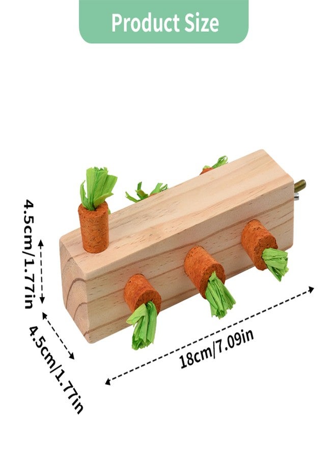 YOOSO Wing Bird Toys, Bird Chew Toy Cork Wooden Block Parrot Foraging Toys Birdcage Accessories for Conures Parakeets Cockatiels Lovebirds African Grey Macaws (Carrot Cork) - Image 3