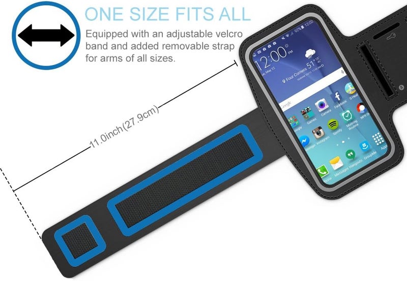 Mmobiel MMOBIEL Arm Phone Holder for Running Compatible with Samsung Galaxy S21 Ultra  A71  A22  A13  A12 and Other Models up to 75 inch  Stretchable Running Phone Armband Incl Key Holder  Black  - Image 4