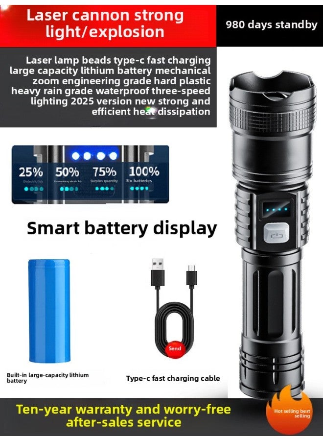 Strong Flashlight Charging Long Endurance Durable Household Outdoor Spotlight Portable Super Bright Xenon Lighting Electric Wholesale 