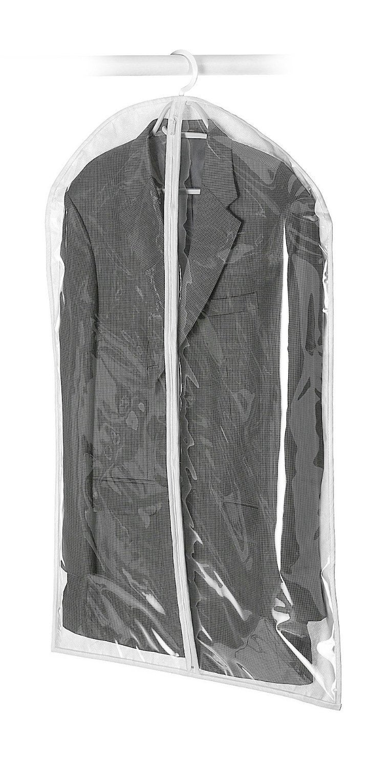 Whitmor Whitmor Zippered Hanging Suit Bag  ClearGray