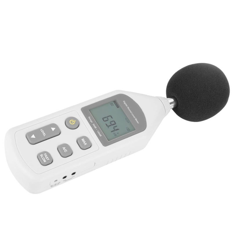 Digital Sound Level Meter With Sponge Ball 30 130dBA Range LCD Display Noise Analyzer - Image 2