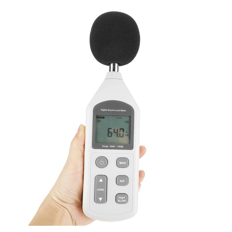 Digital Sound Level Meter With Sponge Ball 30 130dBA Range LCD Display Noise Analyzer - Image 3