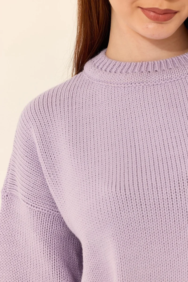 Cloudy Kids Women's Crew Neck Knitted Sweater