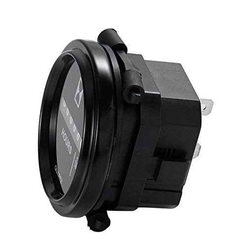 ZHELIOSMX Mechanical Round Hour Meter AC DC 12V 24V 36V 48V 60V 72V Quartz Hour Meter for Marine Engine Truck Snowmobile Boat Generators Tractor Lawn Mower Golf Carts Forklift - Image 2