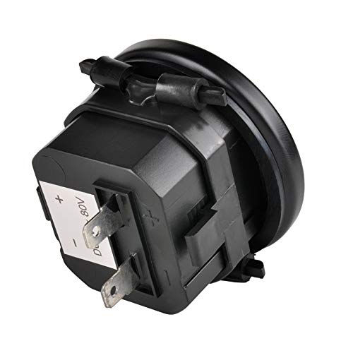 ZHELIOSMX Mechanical Round Hour Meter AC DC 12V 24V 36V 48V 60V 72V Quartz Hour Meter for Marine Engine Truck Snowmobile Boat Generators Tractor Lawn Mower Golf Carts Forklift - Image 5