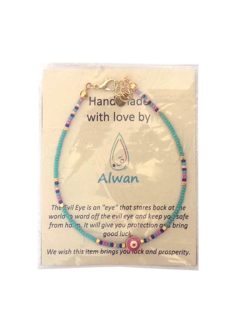 Alwan - Long Size Evil Eye Anklet - Image 1