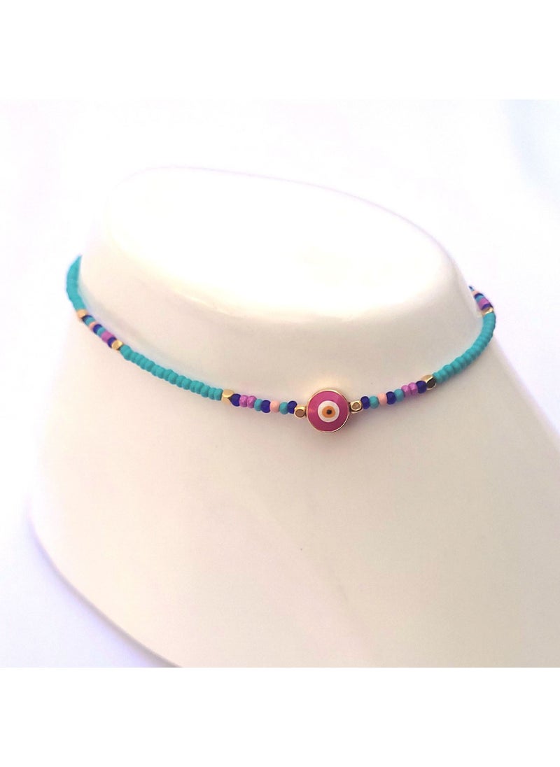 Alwan - Long Size Evil Eye Anklet - Image 1