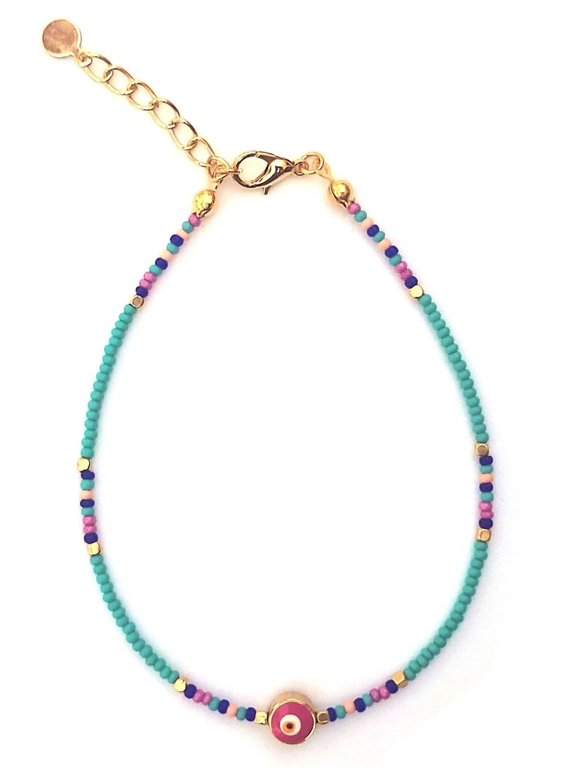Alwan - Long Size Evil Eye Anklet - Image 1