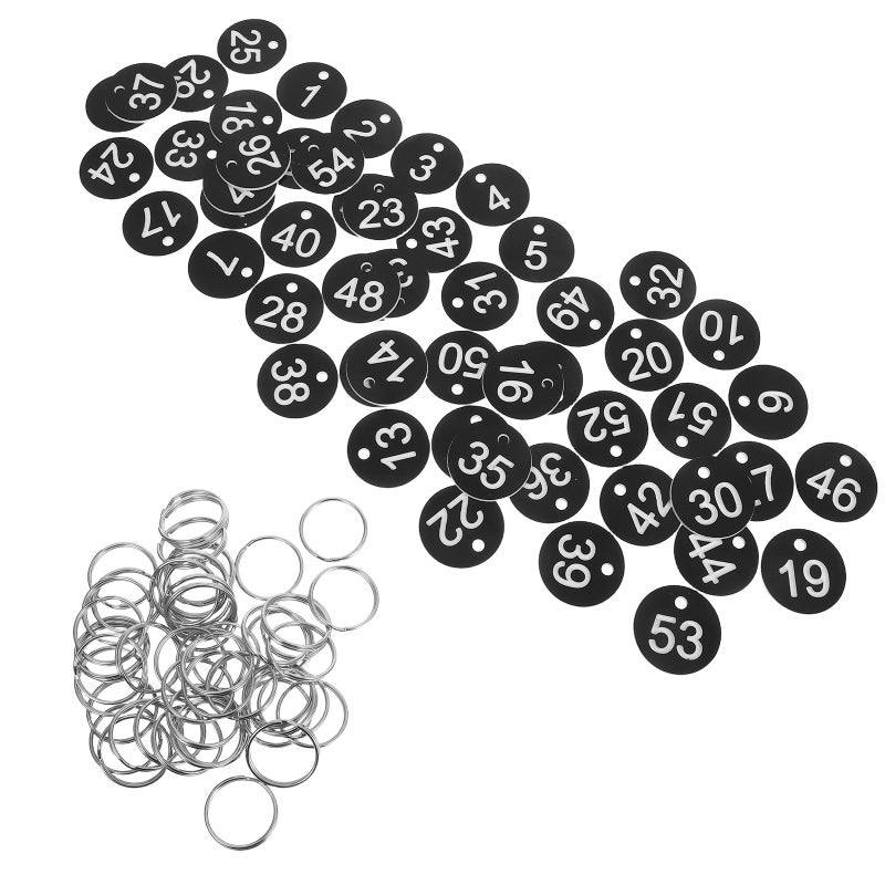 50pcs Numbered Tags: Numbered Tags with Key Keychain Identification Markers - Round Number Labels 1-50 for Luggage Suitcases Cruise Baggage - Image 5