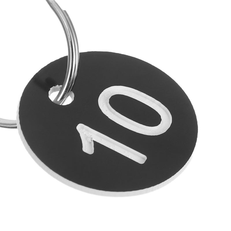 50pcs Numbered Tags: Numbered Tags with Key Keychain Identification Markers - Round Number Labels 1-50 for Luggage Suitcases Cruise Baggage - Image 2