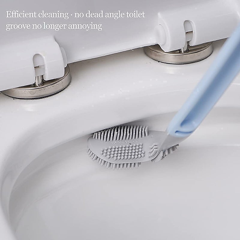 Cyrox Golf-Shape Toilet Brush Silicone Water Drop Toilet Brush, Wall Mounted Deep Cleaning Toilet Bowl Brush for Bathroom Cleaning Bowl Brush Floor Standing Brush (1Pcs) - Image 2