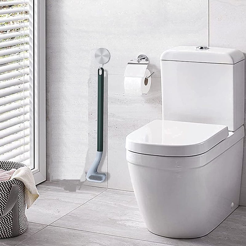 Cyrox Golf-Shape Toilet Brush Silicone Water Drop Toilet Brush, Wall Mounted Deep Cleaning Toilet Bowl Brush for Bathroom Cleaning Bowl Brush Floor Standing Brush (1Pcs) - Image 5