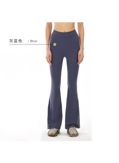 Alo Yoga Womens Soft Seamless Tank Top Running Pants Set Gray-blue micro-pants