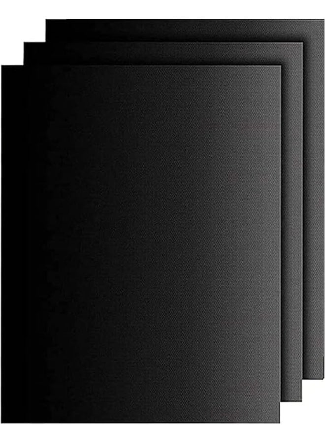 Oven Liners，3 Pack Heavy Duty Teflon Oven Liners, Grill Mats for Bottom of Oven for Gas, Electric and Fan Assisted Ovens，Baking Mat, Oven Protector Sheets，Reusable, Washable Black，40x60cm - Image 1