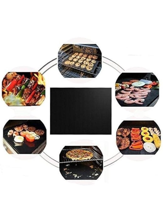 Oven Liners，3 Pack Heavy Duty Teflon Oven Liners, Grill Mats for Bottom of Oven for Gas, Electric and Fan Assisted Ovens，Baking Mat, Oven Protector Sheets，Reusable, Washable Black，40x60cm - Image 5