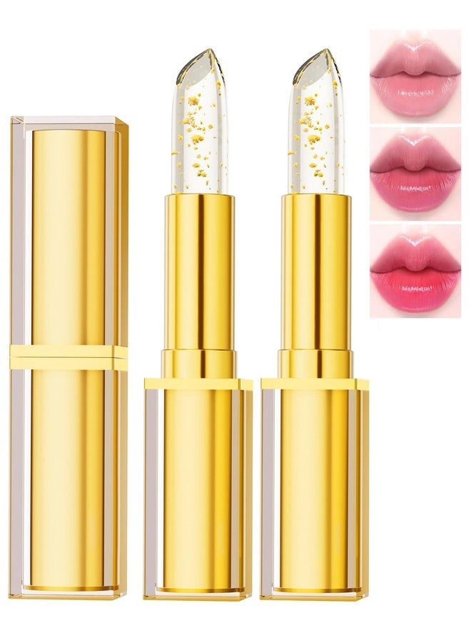 MinFei Color Changing Lipstick, PH Lipstick Color Changing, PH Adjusting Lip stick, Clear Lip Stick That Changes Color, Hydrating & Non-Sticky Formula, Long Lasting Moisturizing Lip Gloss for Women(2PCS) - Image 1