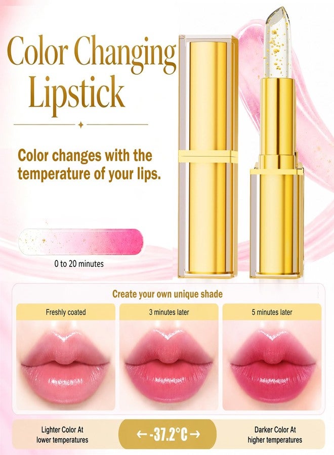 MinFei Color Changing Lipstick, PH Lipstick Color Changing, PH Adjusting Lip stick, Clear Lip Stick That Changes Color, Hydrating & Non-Sticky Formula, Long Lasting Moisturizing Lip Gloss for Women(2PCS) - Image 2