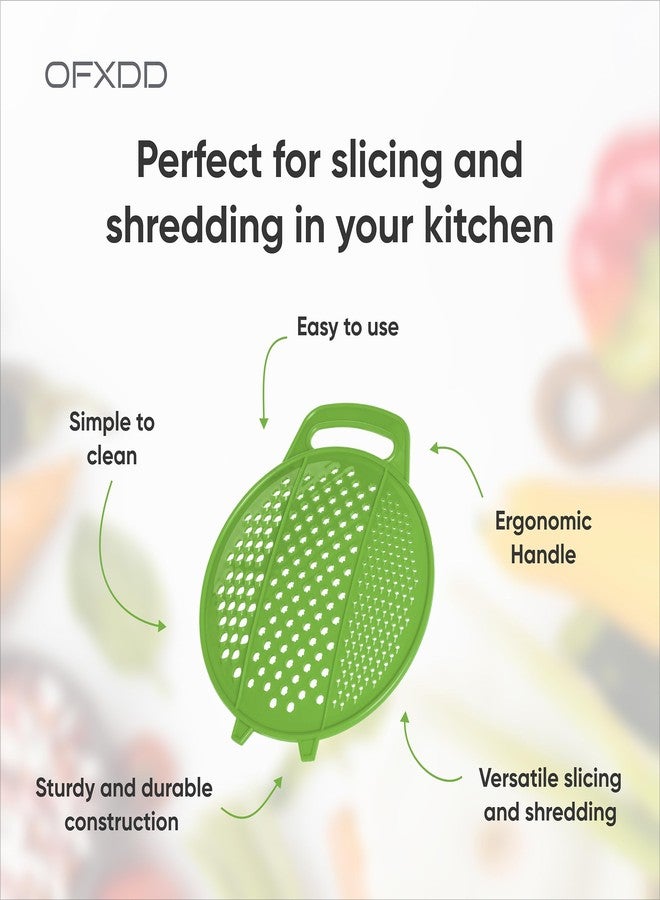 OFXDD Shredder Kitchen - Plastic Grater with Handle - Round Slicer for Fruits & Vegetables - Image 4