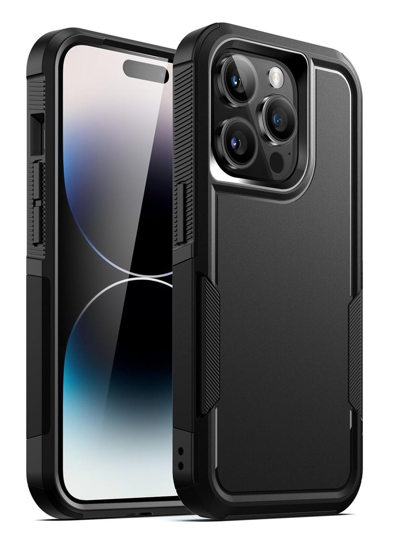 Jetech Case For Iphone 14 Pro Max 6.7 Inch Heavy Duty Dual Layer Rugged Protection Shockproof Protective Tough Phone Cover With Matte Back Black - Image 1