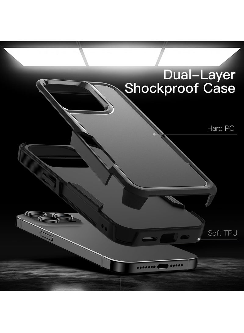 Jetech Case For Iphone 14 Pro Max 6.7 Inch Heavy Duty Dual Layer Rugged Protection Shockproof Protective Tough Phone Cover With Matte Back Black - Image 3
