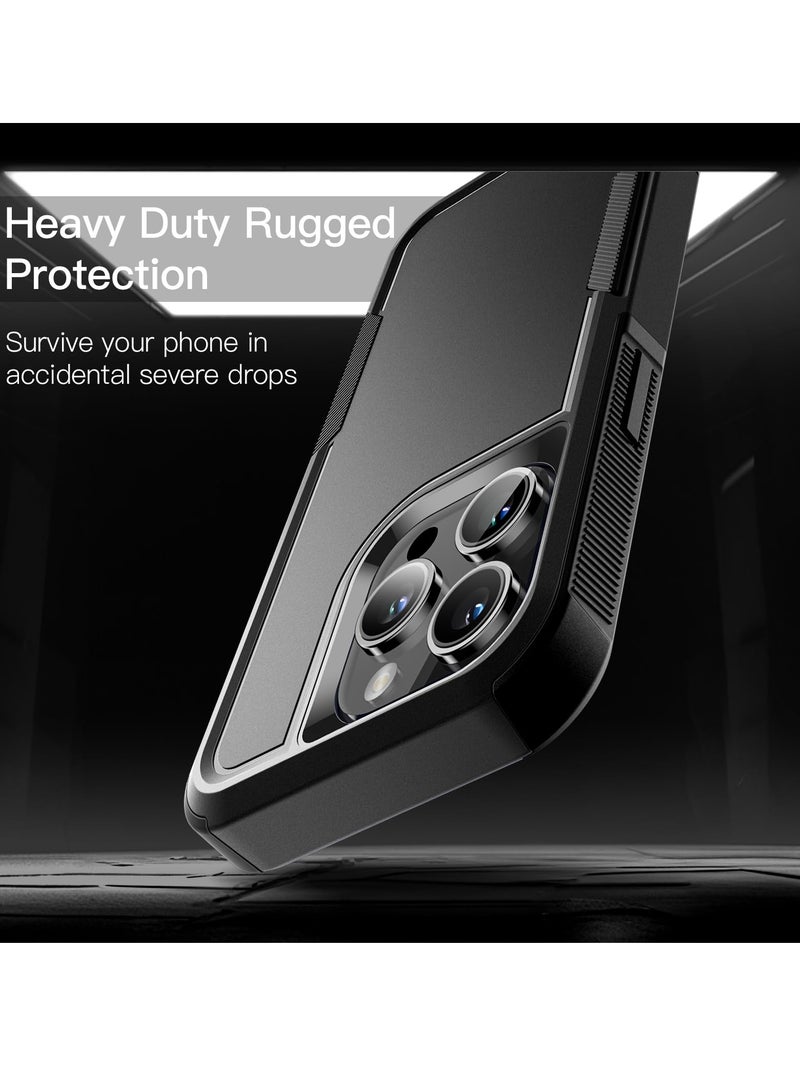 Jetech Case For Iphone 14 Pro Max 6.7 Inch Heavy Duty Dual Layer Rugged Protection Shockproof Protective Tough Phone Cover With Matte Back Black - Image 4